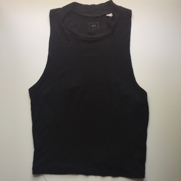 PacSun Tops - black high neck ribbed crop top
